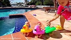 دیانا با عروسک و اسباب بازی ها...