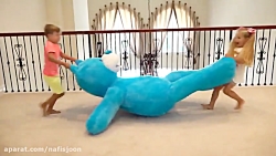 بازی جالب دیانا و روما با اسبا...