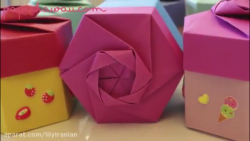 اوریگامی جعبه شش ضلعی