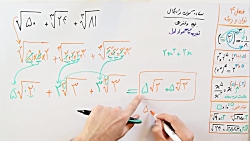 ویدیو آموزش ساده کردن به روش تجزیه ردیکال های ریاضی نهم