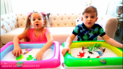 بازی دیانا و روما با عروسک و ا...