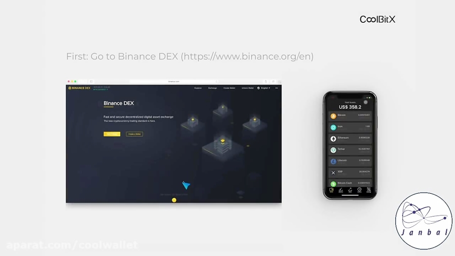 آموزش , اتصال , کول , ولت , Binance , DEX , exchange