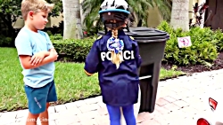 دیانا و روما با پلیس بازی عادت...