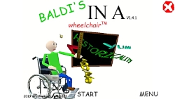 baldi in a wheelchair