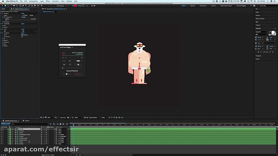 multi parent rigging after effects free download