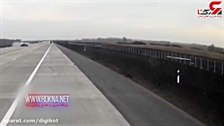 لحظه پرتاب راننده به آسمان از...