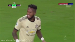 خلاصه بازی برنلی - منچستریونای...