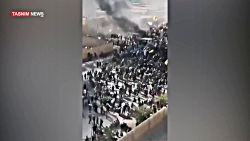 آتش زدن بخشی از سفارت آمریکا د...