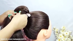 آموزش شینیون عروس مدل ایرانی 2...