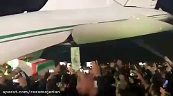 ورود پیکر سپهبد قاسم سلیمانی ب...