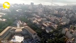 تصاویر هوایی از تشییع سردار شش...