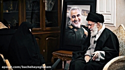 حضور آیت الله خامنه ای در منزل...