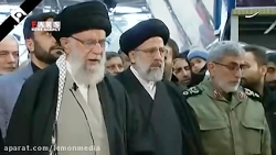 اشک های رهبر انقلاب هنگام اقام...