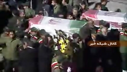 لحظه ورود پیکر شهید قاسم سلیما...