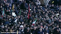 مداحي حاج صادق آهنگران در مراسم تشييع سردار سليماني و شهداي مقاومت در تهران