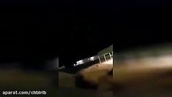 لحظات اصابت موشک در پایگاه عین...