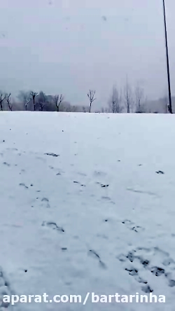 بارش برف در تهران - اتوبان ستا...