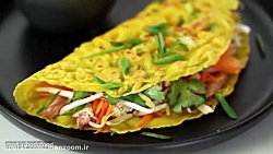 تخم مرغ با سس سویا و پنکیک ویت...