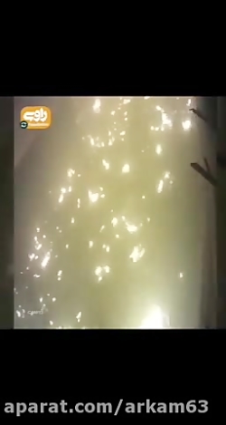 لحظه اصابت موشک سپاه و سقوط هو...