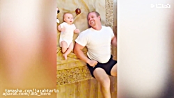 کلیپ خنده دار کودک وقتی ادای پ...