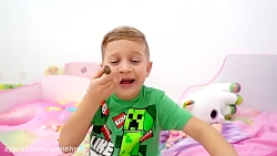 دیانا و روما  چالش خوردن شکلات