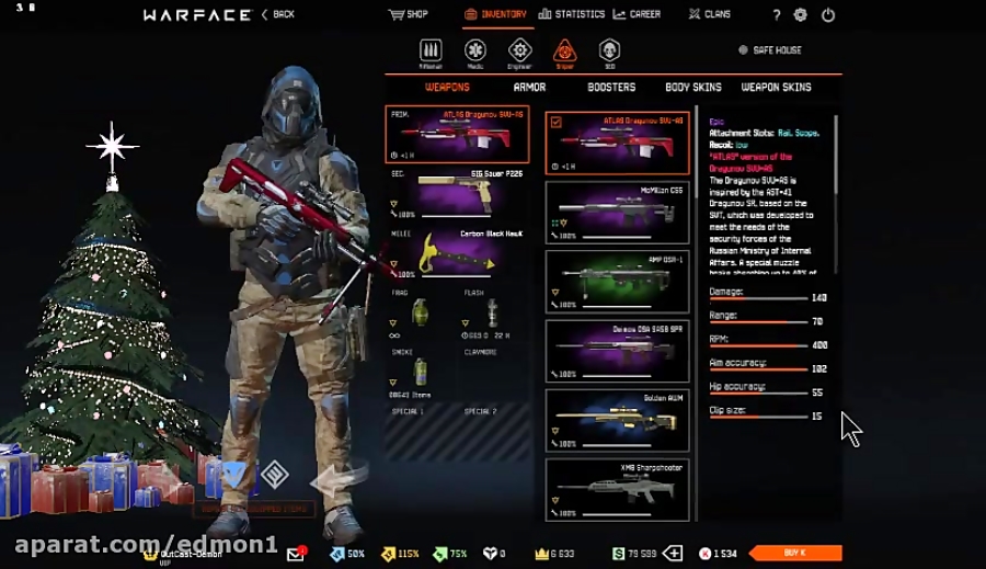 معرفی اسلحه Dragunov SVU - AS در بازی Warface