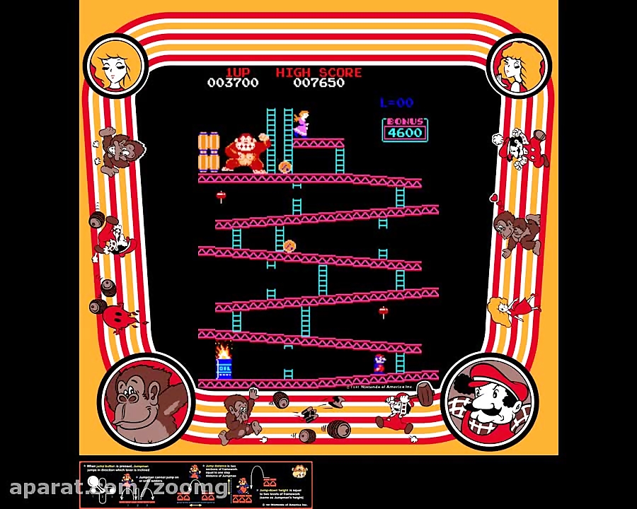 بازی Donkey Kong - اولین بازی پلتفرمر واقعی با قابلیت پریدن
