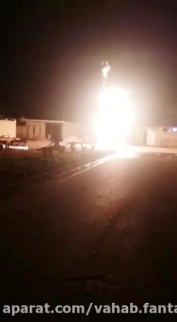 آتش سوزی خط گاز در شهر حر (بیت...