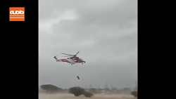 نجات یک نفر که به بالای درختان...