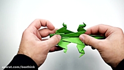 آموزش اوریگامی ساخت هیولا سبز...