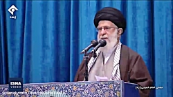 اقامه نماز و سخنرانی رهبر انقل...