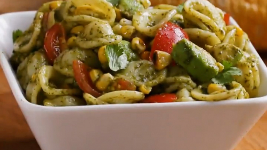 آشپزی سالم - سالاد ماکارونی با سس سبزیجات - کلینیک لاغری سیبیتا