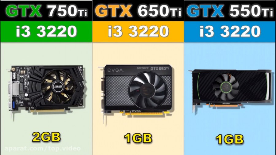 مقایسه کارت گرافیک های GTX 550 TI ، GTX 650 TI و GTX 750 TI