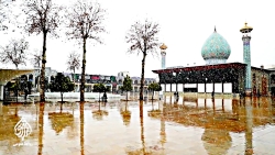 بارش برف در حرم حضرت شاهچراغ(ع...