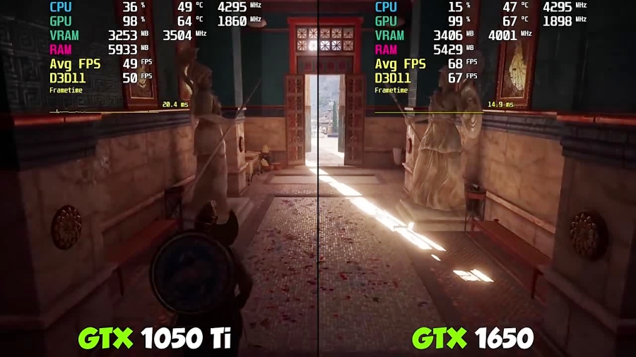 GTX 1650 vs GTX 1050 Ti Test i...