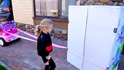 استیسی و پدر یک قلعه playhouse...