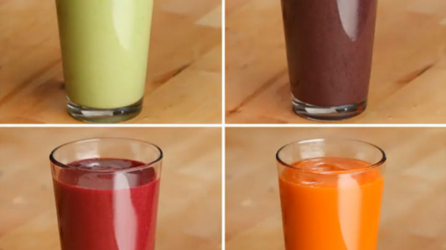 آشپزی سالم - اسموتی میوه و سبزیجات با ۴ طعم متفاوت - کلینیک لاغری سیبیتا