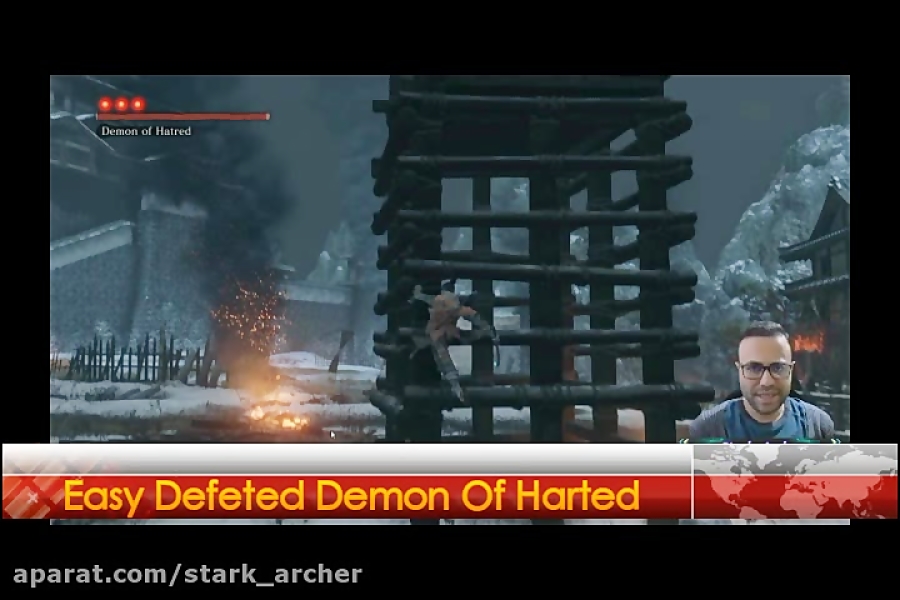 آموزش شکست باس فرعی بازی Sekiro Shadow dei twice بنام Demon of harted