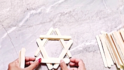 کاردستی با چوب بستنی (گلدان3)