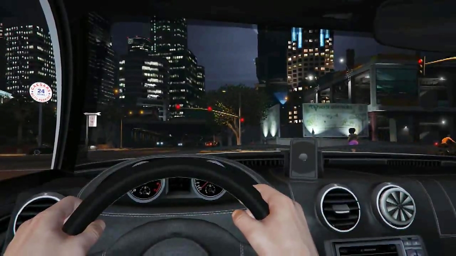 تایم لپس رانندگی در شب در GTA V