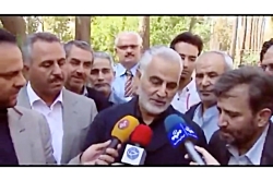 حاج قاسم در صحنه فیلم برداری ب...