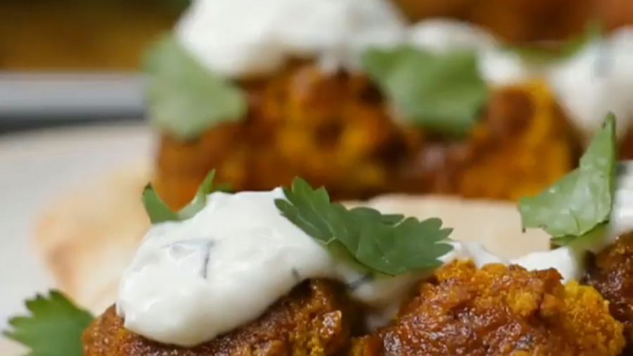 آشپزی سالم - گل کلم تنوری با سس ارده - کلینیک لاغری سیبیتا