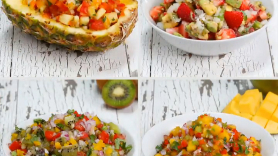 آشپزی سالم - ۴ نوع سالاد با میوه - کلینیک لاغری سیبیتا