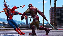 جنگ مرد آهنین و مرد عنکبوتی آه...