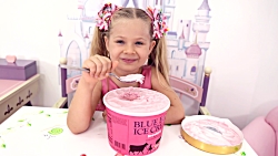 دیانا مزه مختلف بستنی را می‌چش...