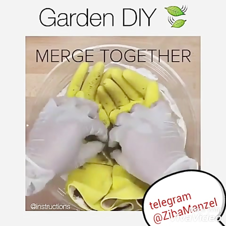 ساخت گلدان با دستکش های پلاستی...