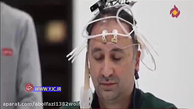 تست تمرکز مغزی برای حرکت دادن ماشین در برنامه‌ای تلویزیونی ابرسانی پوست