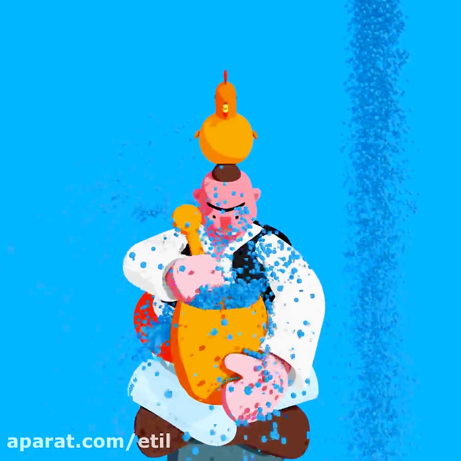 آب در هاون کوبیدن