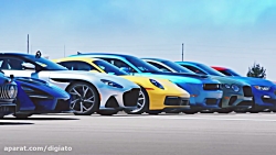 رویارویی 12 اتومبیل قدرتمند در...