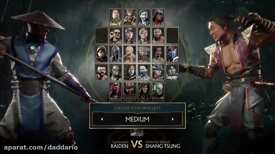گیم پلی نبرد Raiden با Shang Tsung در بازی مورتال کامبت 11